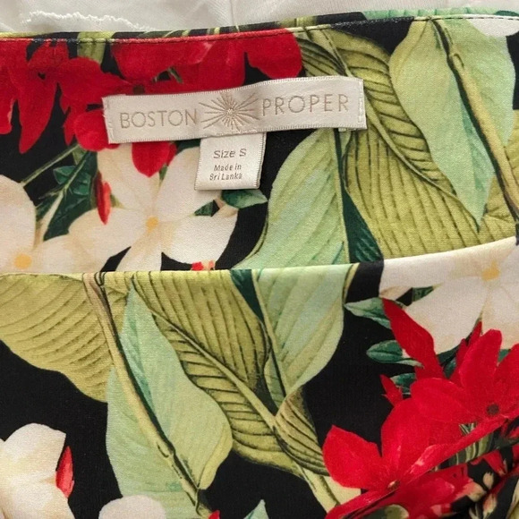 Boston Proper Floral Faux Wrap Skirt - Picture 5 of 7